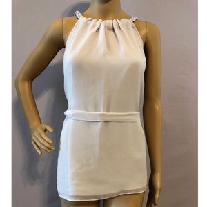 Banana Republic braided chiffon top